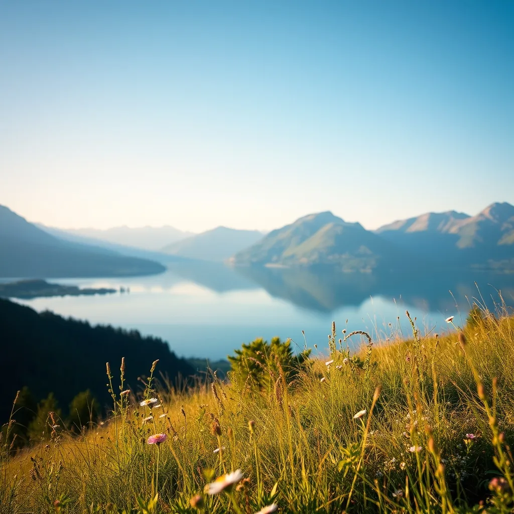 Le lac d'Annecy et ses eaux cristallines encadrées par les sommets des Alpes françaises