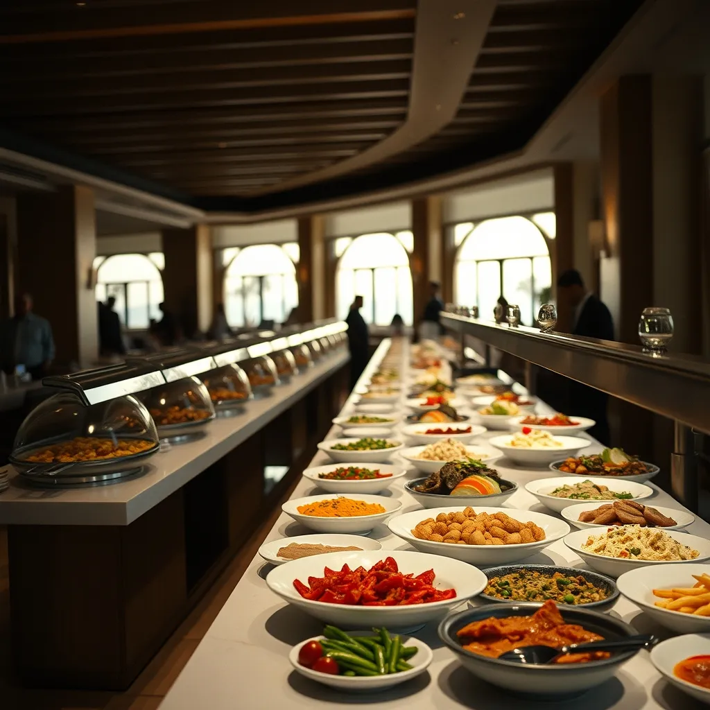 Buffet international dans un resort 5 étoiles de la Riviera turque