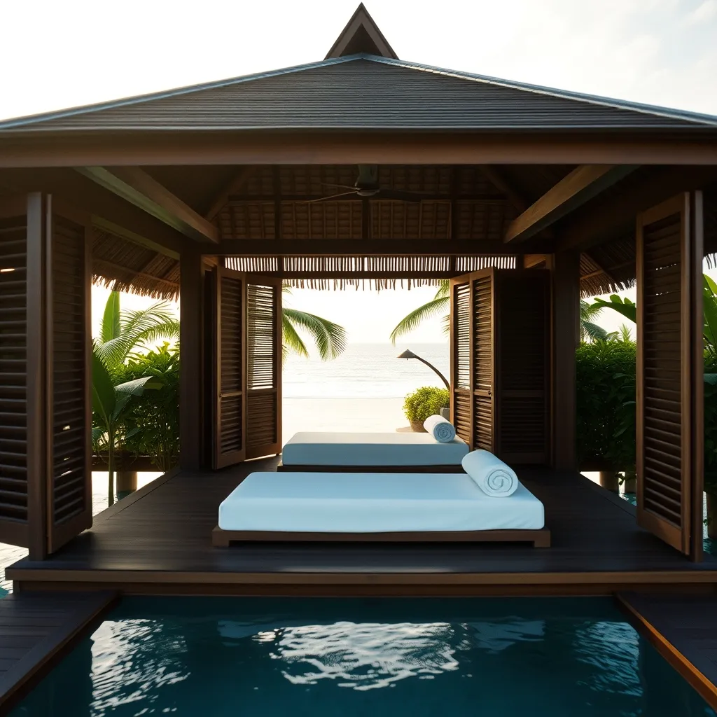 Spa sur pilotis dans un resort des Maldives, parfait pour une parenthèse bien-être en lune de miel