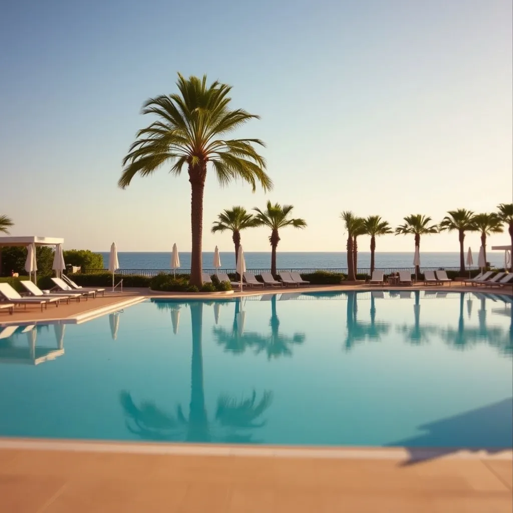 Piscine d'un resort tout compris sur la côte espagnole