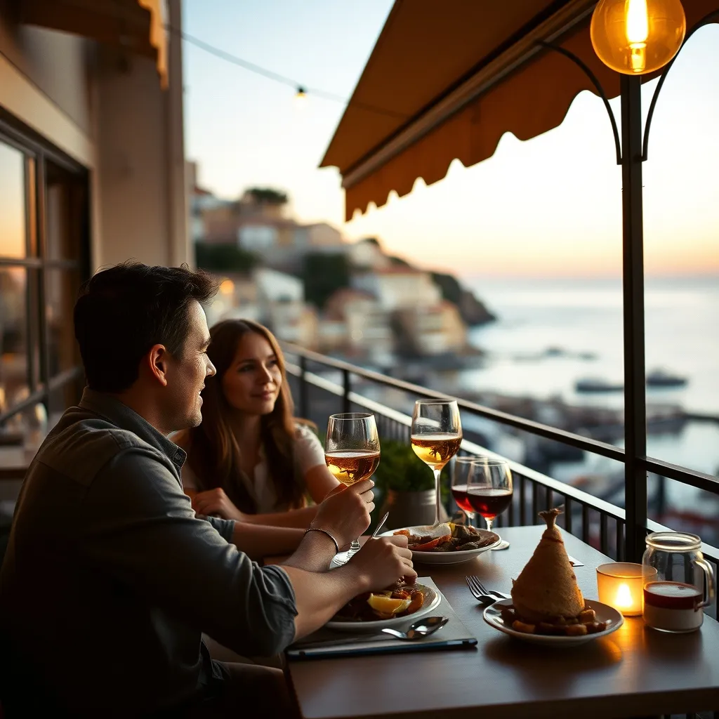 Dégustation de tapas en terrasse sur la côte espagnole