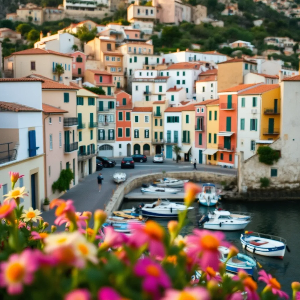 Un village typique de la Costa Brava avec ses maisons colorées et son petit port de pêche