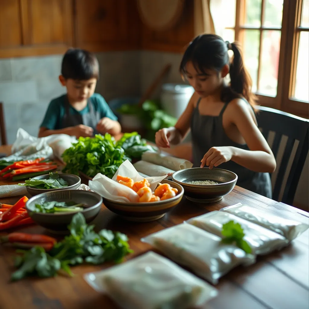 Les cours de cuisine à Hoi An permettent aux enfants de découvrir la gastronomie vietnamienne en s'amusant
