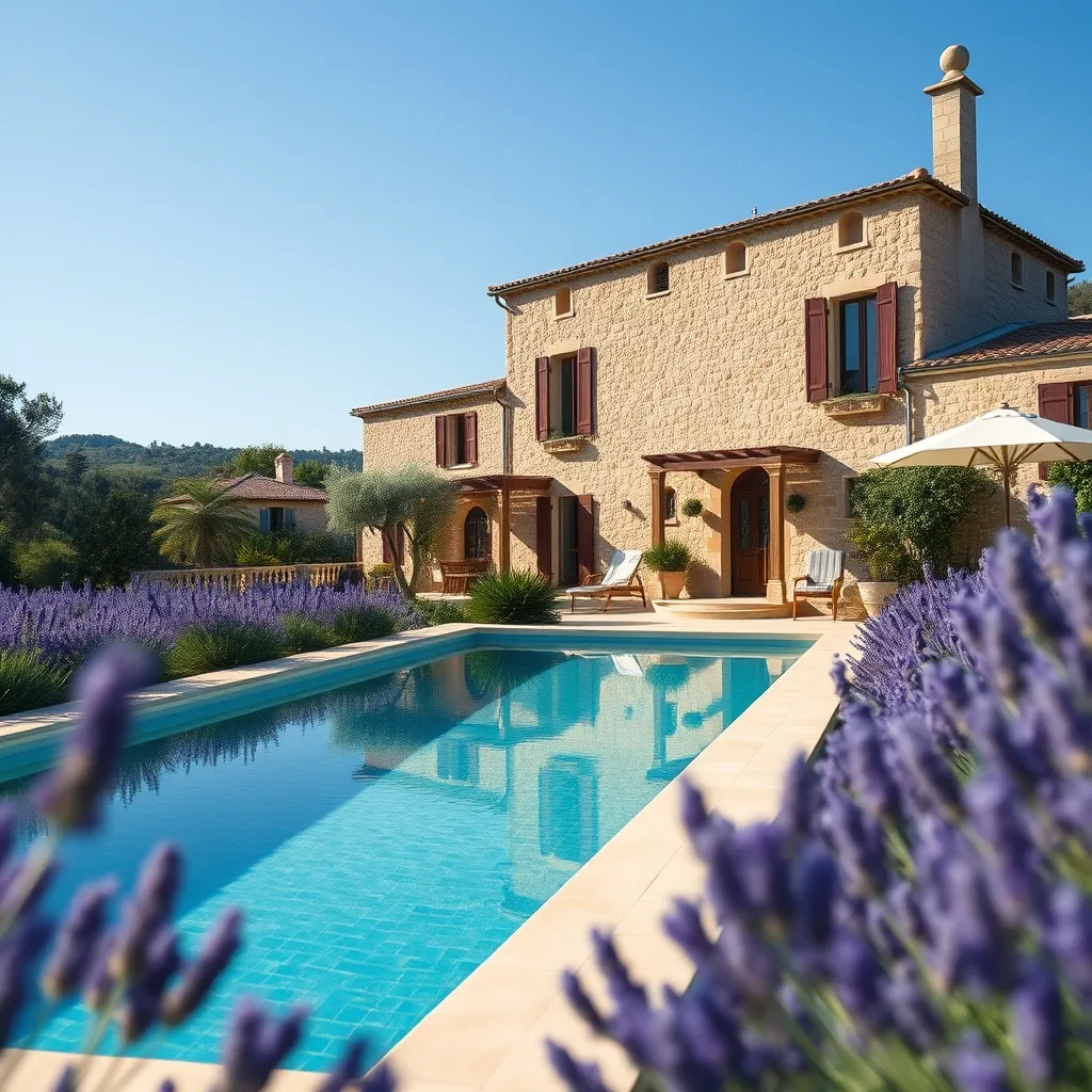 Un mas provençal reconverti en hôtel 4 étoiles avec piscine et jardins méditerranéens