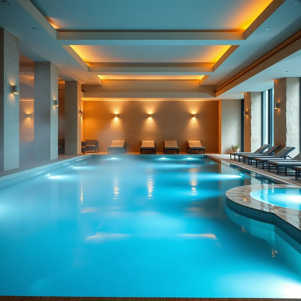 Espace spa thermal dans un hôtel 4 étoiles de Vichy avec piscine minérale