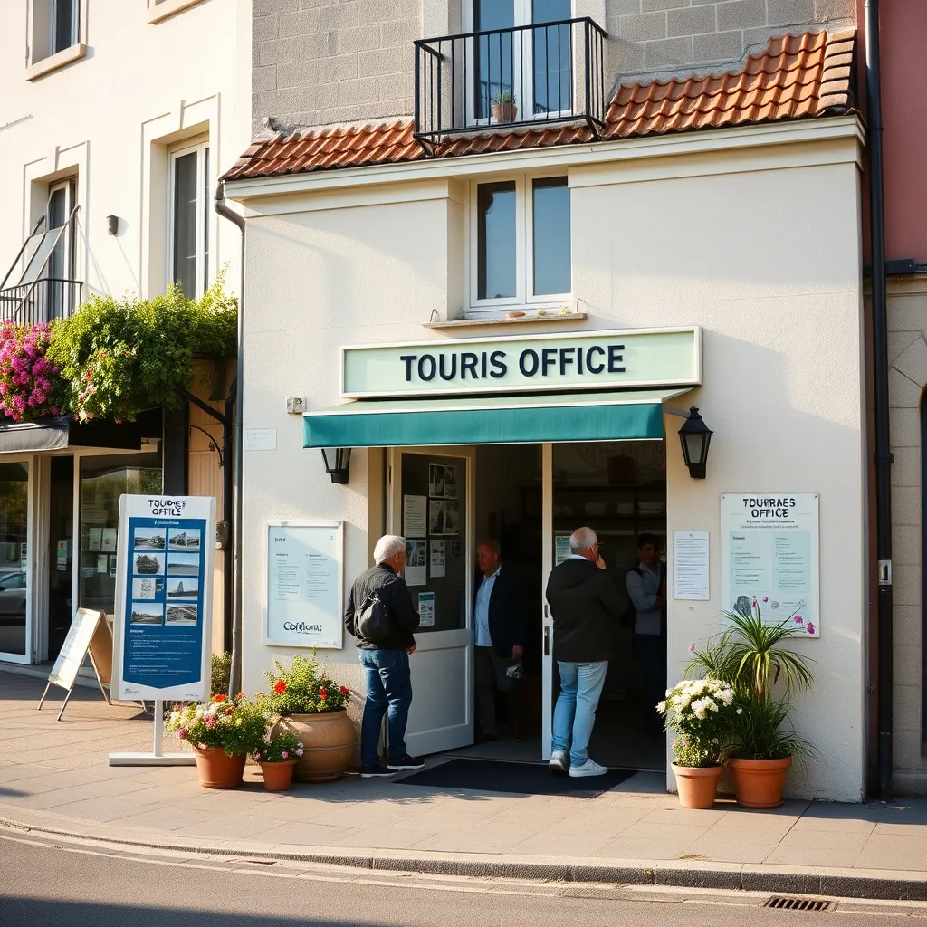 L'accueil du bureau d'information touristique en centre-ville de Saint-Hilaire-de-Riez